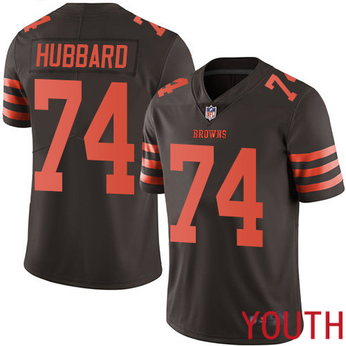 Cleveland Browns Chris Hubbard Youth Brown Limited Jersey #74 NFL Football Rush Vapor Untouchable->youth nfl jersey->Youth Jersey